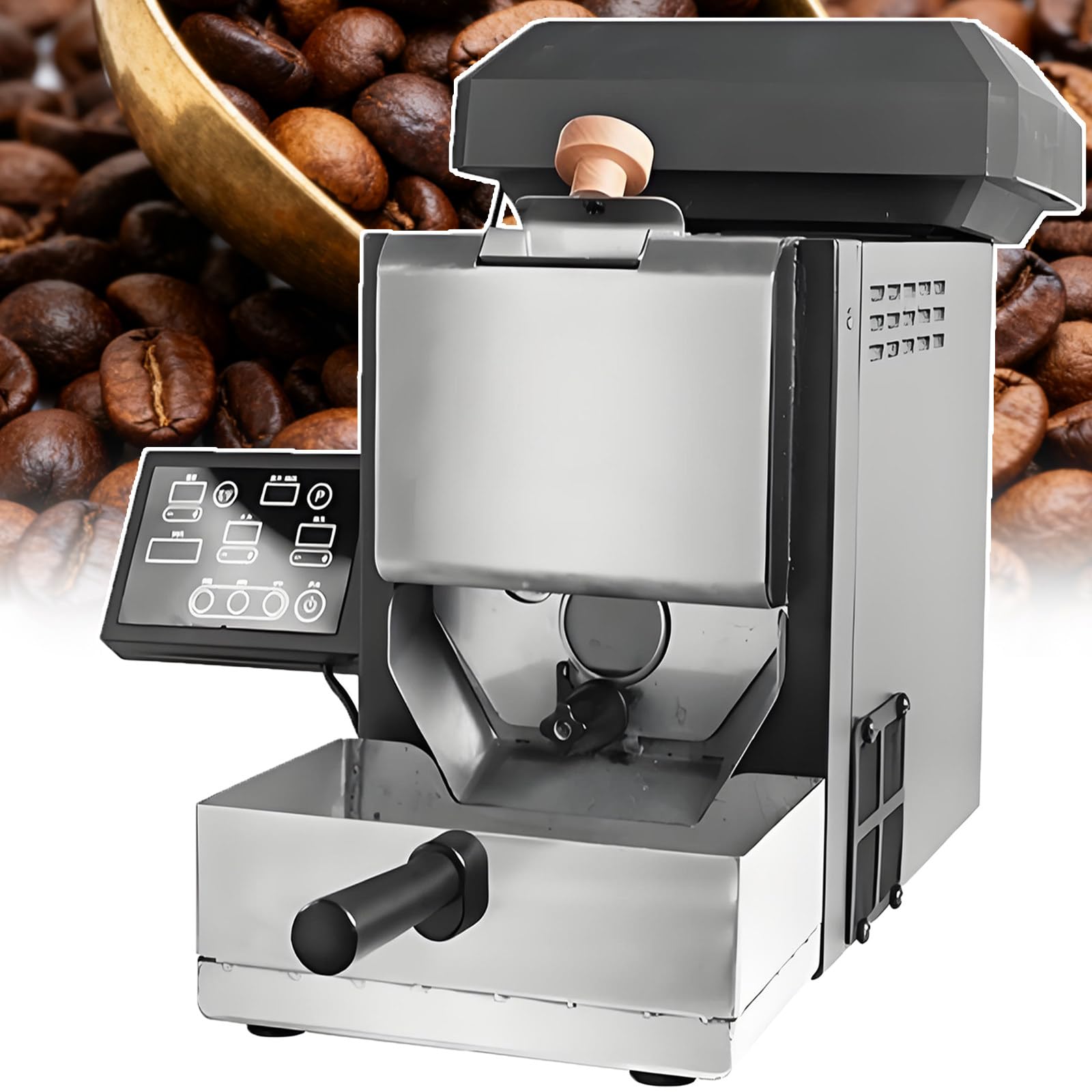 BOOZXCV 150-300g Hot Air Coffee Roaster Machine Pro | Commercial/Home Use Coffee Bean Roaster Baking Machine with 3 Roasting Modes | Dual Cooling Fans & Movable Bean Tray