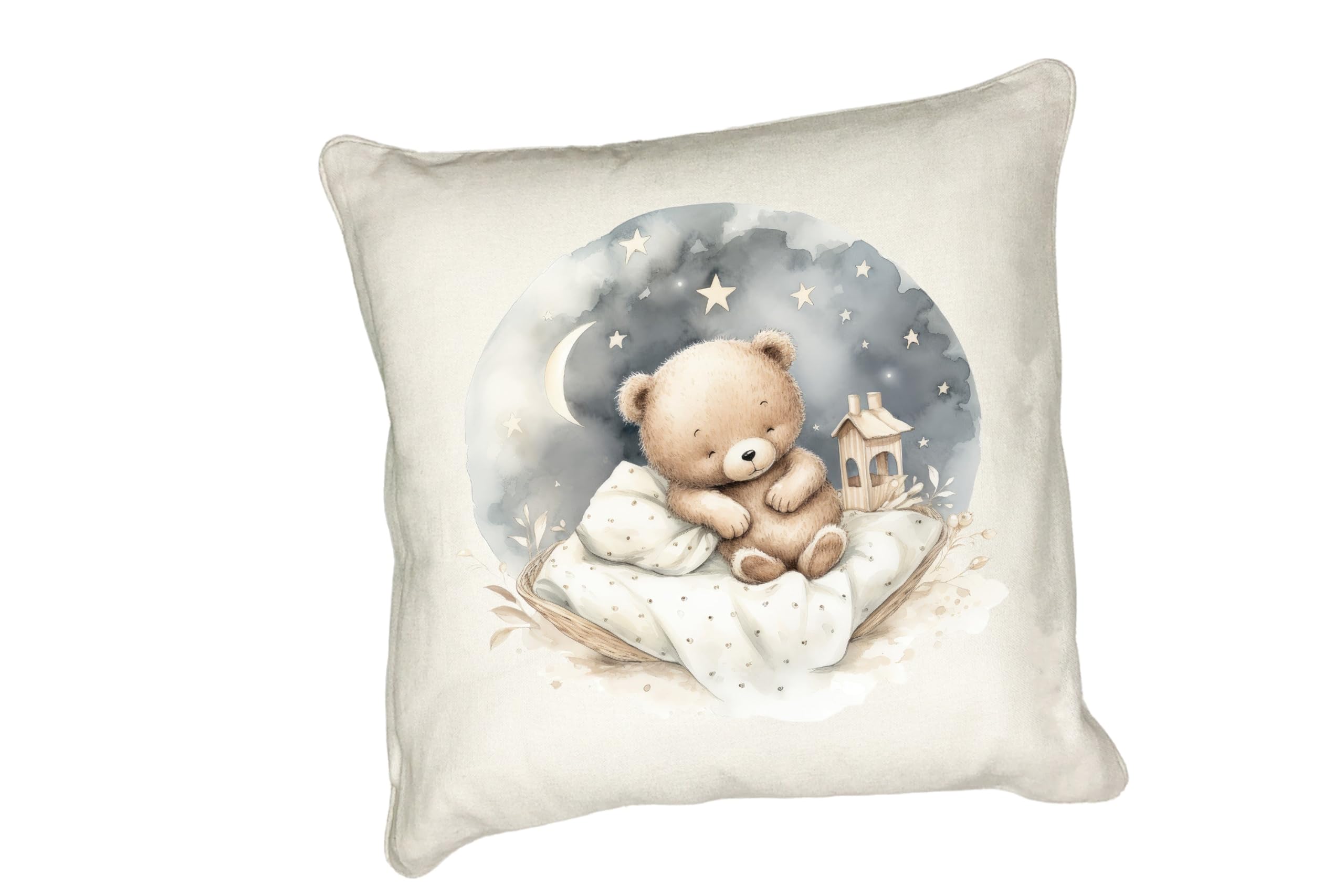 Anonymous Gifting Ted 12 Sleepy Teddy Bear Cushion Cover - Nursery, Playroom, Bedroom, Children's Pillow