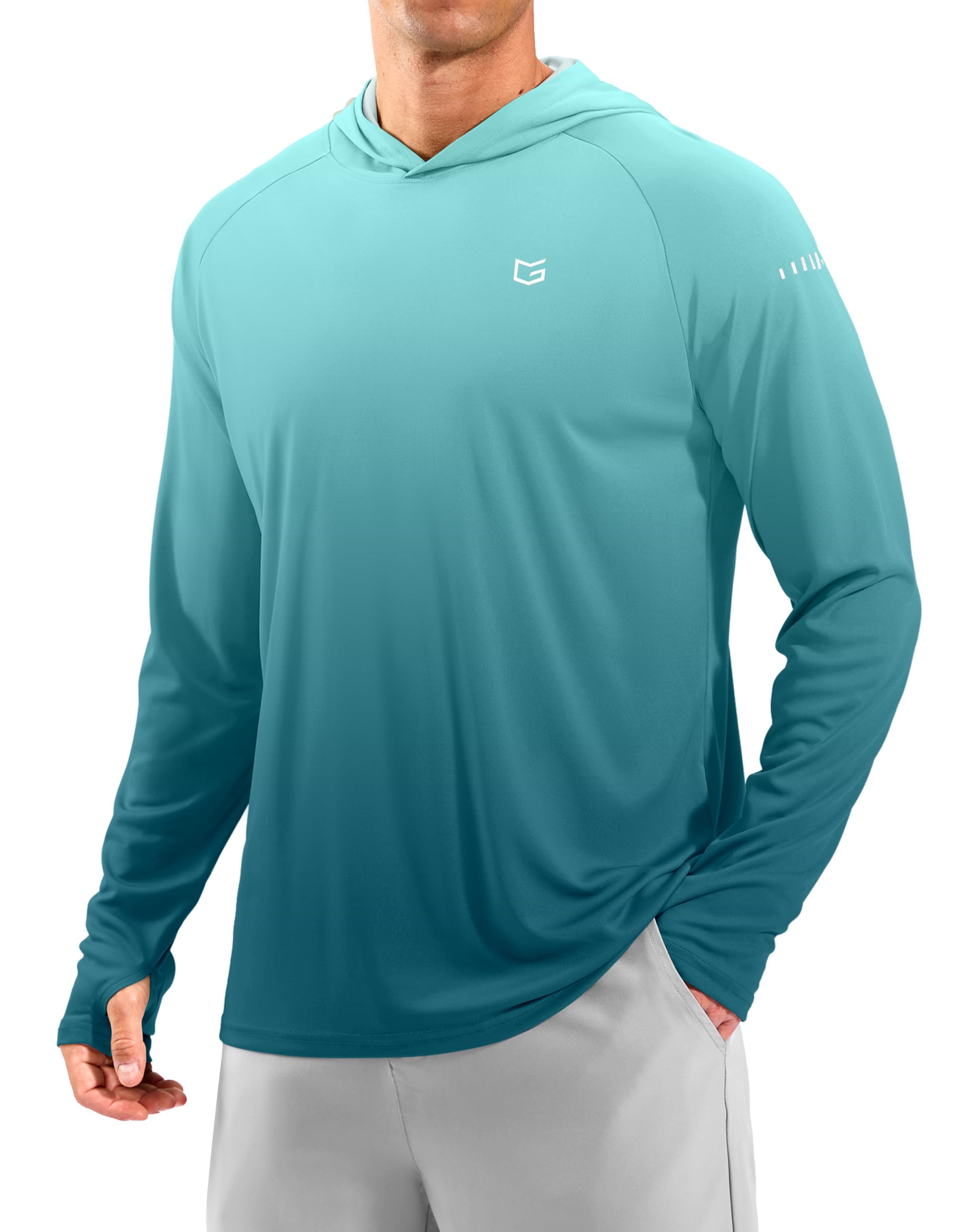 Men's Sun Protection Hoodie Shirts Long Sleeve UPF 50+ Swim Shirts