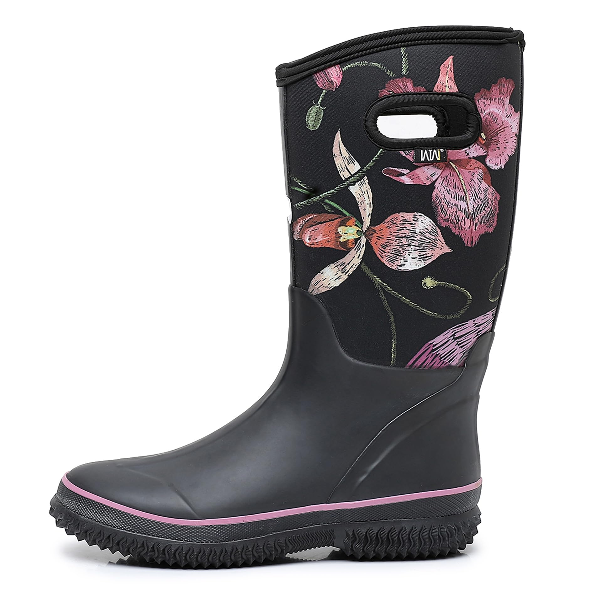 WTW Womens Mid-Calf Rain Boots - Waterproof Insulated 5.5mm Neoprene Mud Boots, Winter Snow Boots for Outdoor Hunting Fishing Garden