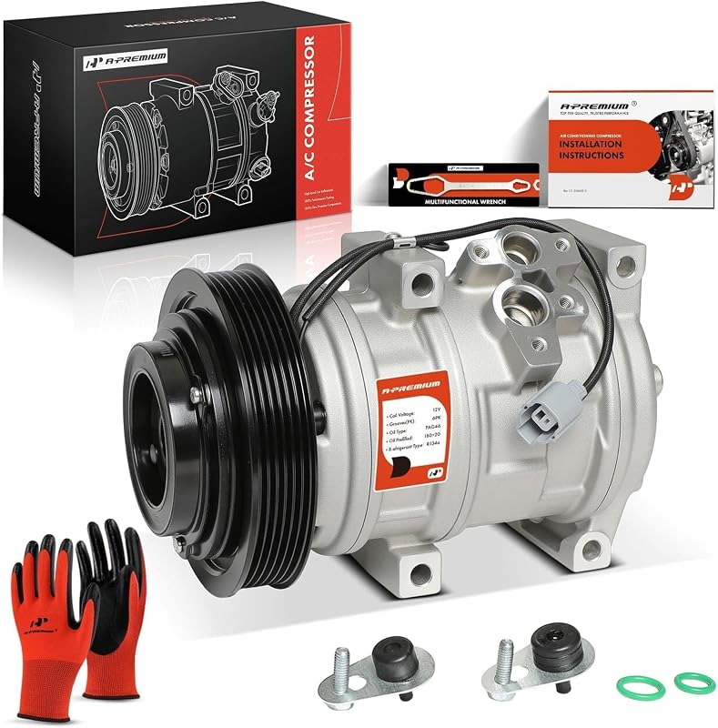 Compressor de ar-condicionado A-Premium 10S17C com embreagem para Honda Accord, Pilot, Odyssey, Ridgeline e Acura MDX/TL – 1 unidade