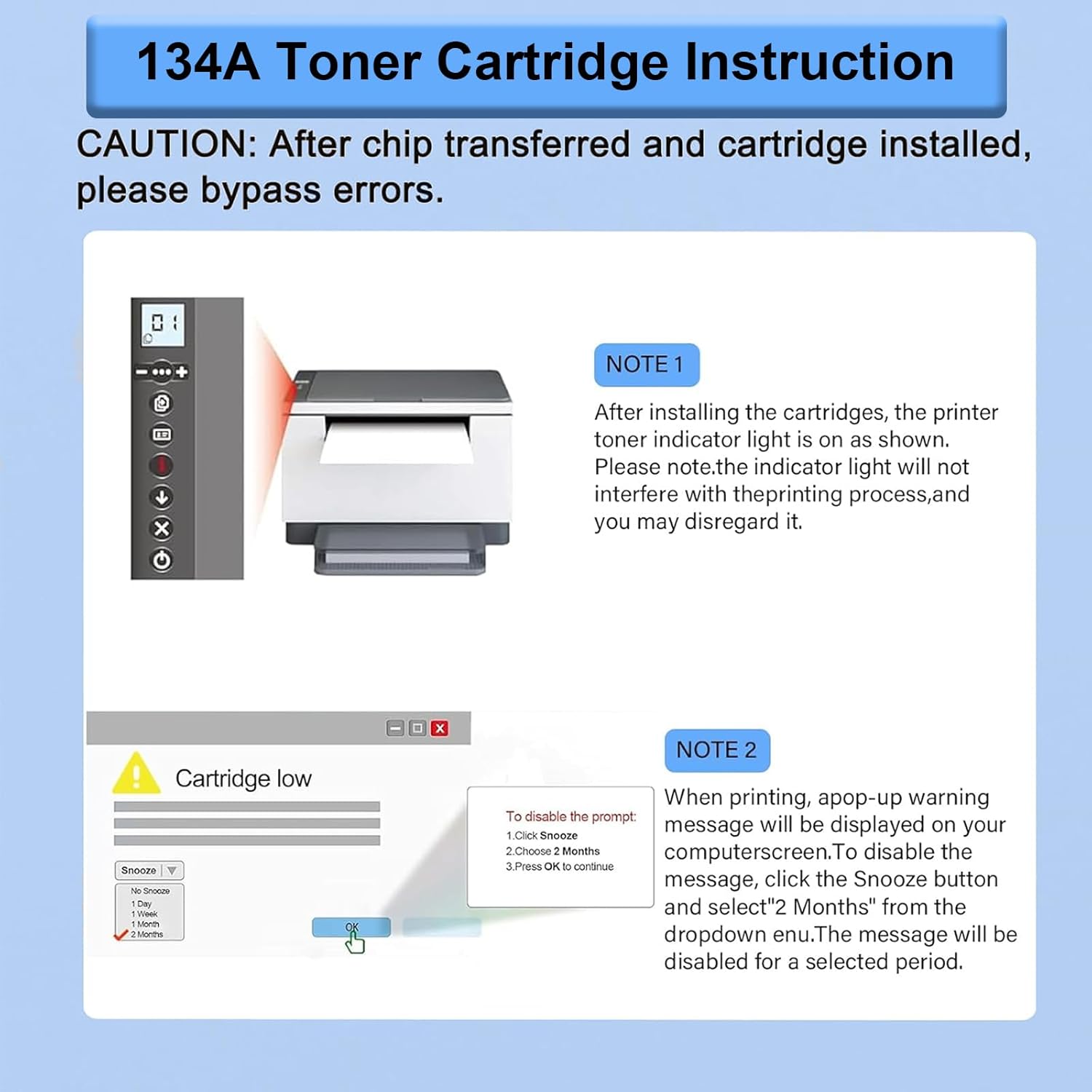 NineLeaf 4 Pack 134A Compatible Toner Cartridge [No chip][Requires manual move OEM chip]Replacement for HP W1340A Black Cartridge use for Laser Jet M209dw MFP M234dw M234sdw M234sdn Printer (NO Chip)