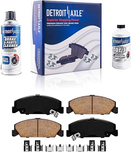 Miniatura 58 de Detroit Axle - Kit de freno para pastillas de freno de cerámica Ford Mustang Base GT 2000 2001 2002 2003 con repuesto de hardware delantero y trasero