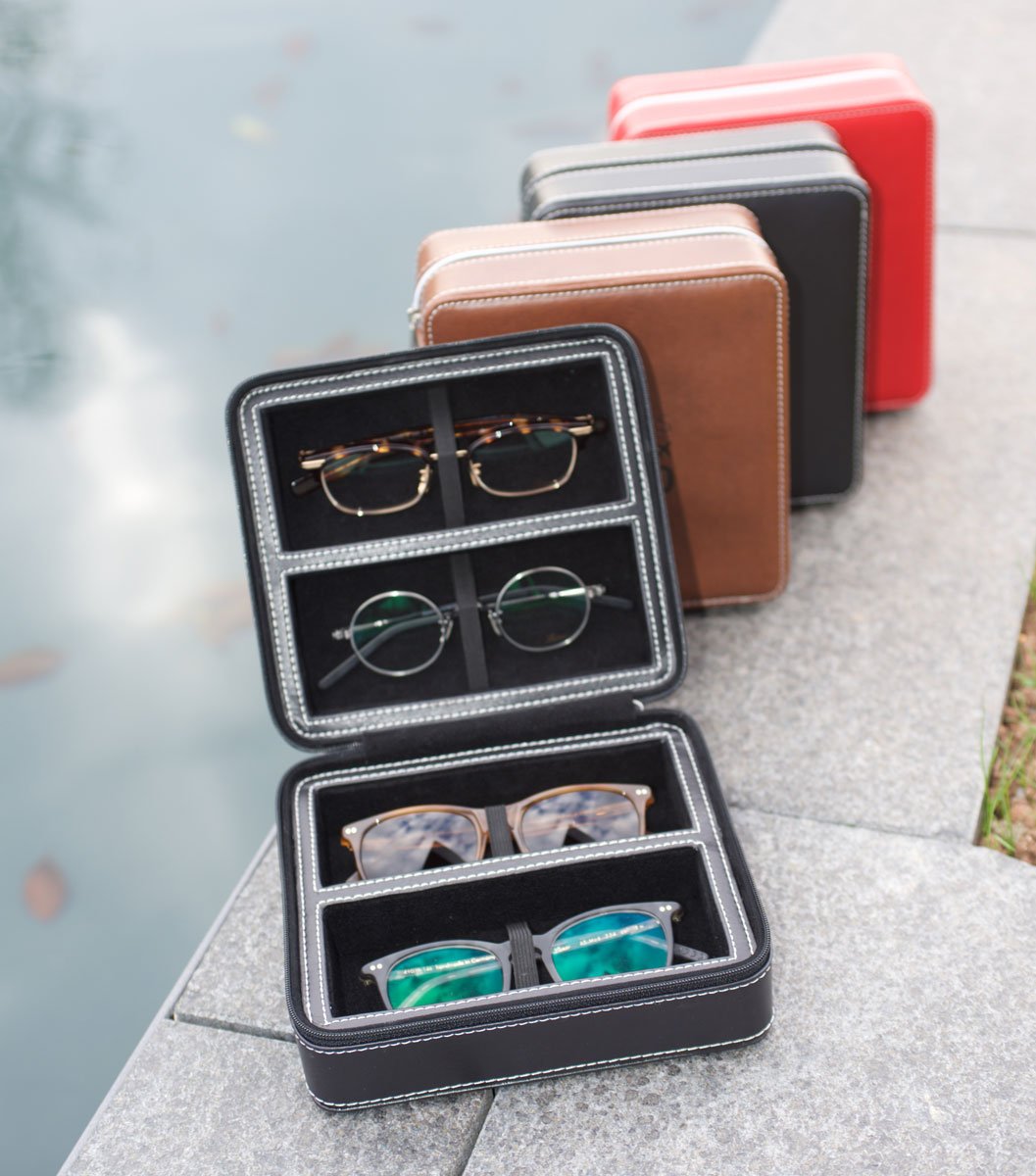 BIP Mehrbrillenetui Glasses to go - Traveler für 4 Brillen Rot