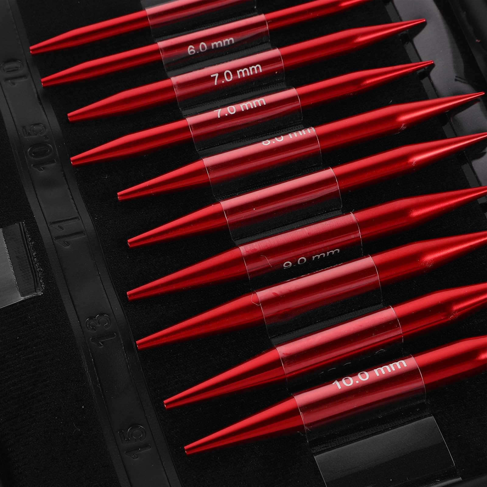 Set di Ferri Circolari Intercambiabili Rosso in Alluminio