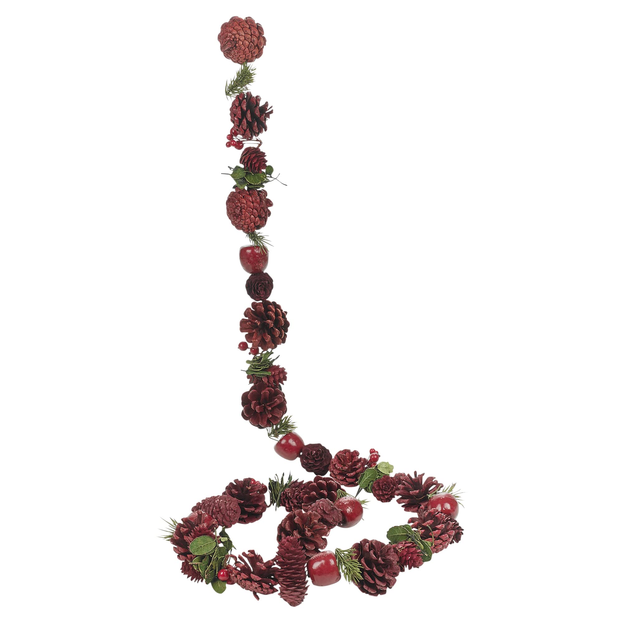Urbnliving Red 150Cm Genuine Pinecone Christmas Garland Tree Fireplace Décor Xmas Door Wreath (Red)