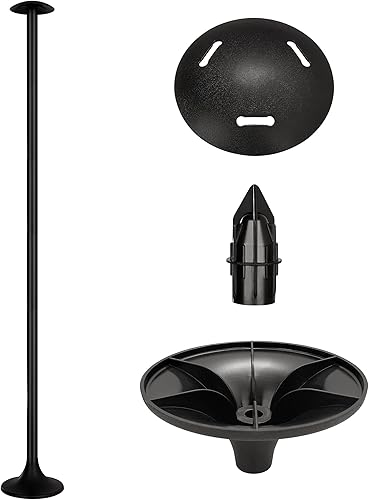 Miniatura 8 de NEXCOVER Poste de soporte para cubierta de barco, altura ajustable de 12 a 54 pulgadas, poste de extensión de 6 etapas, poste de soporte de ABS para