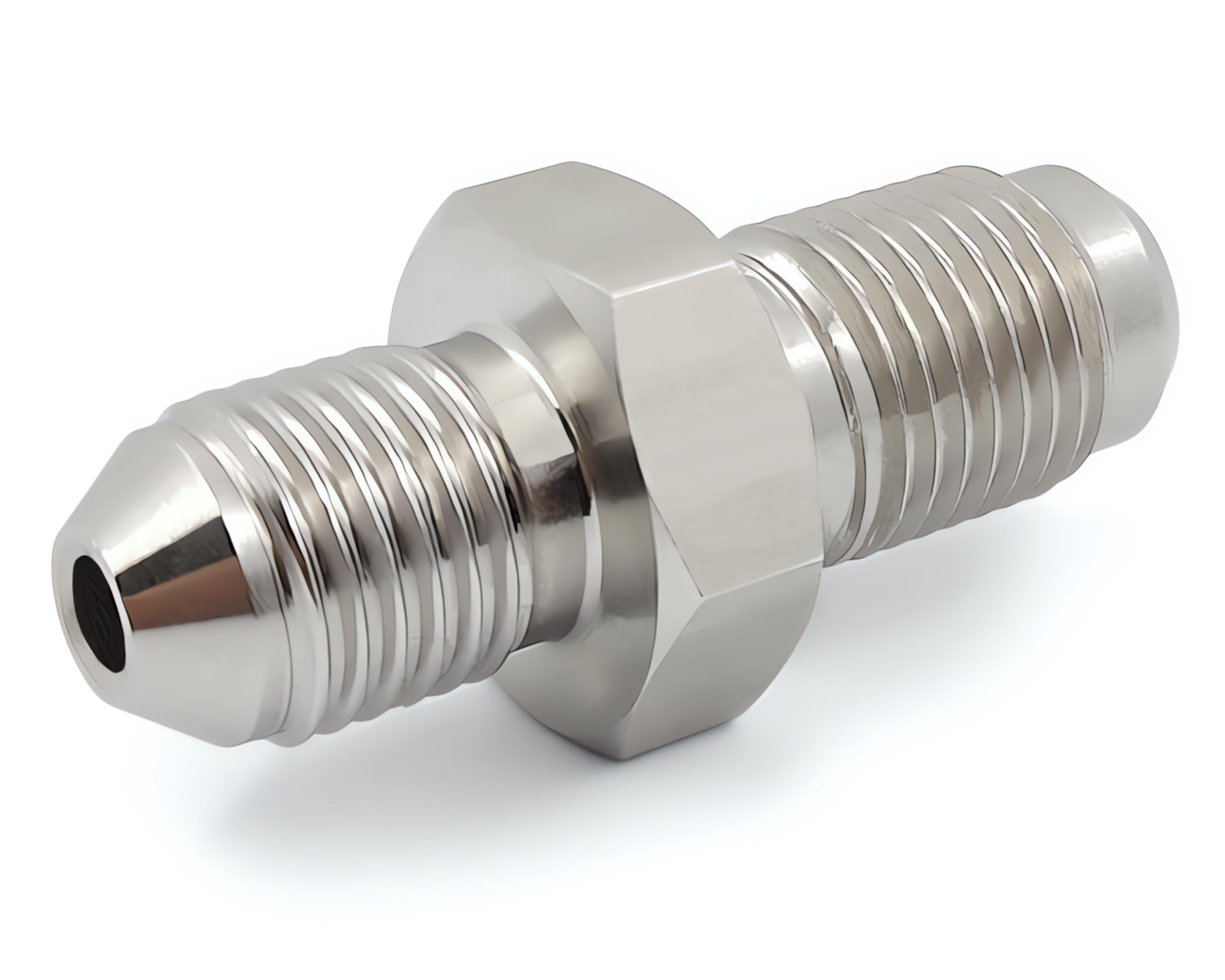 M10x1.0 to 3AN Straight Male Fitting Adapter Stainless Steel (M10-AN3)