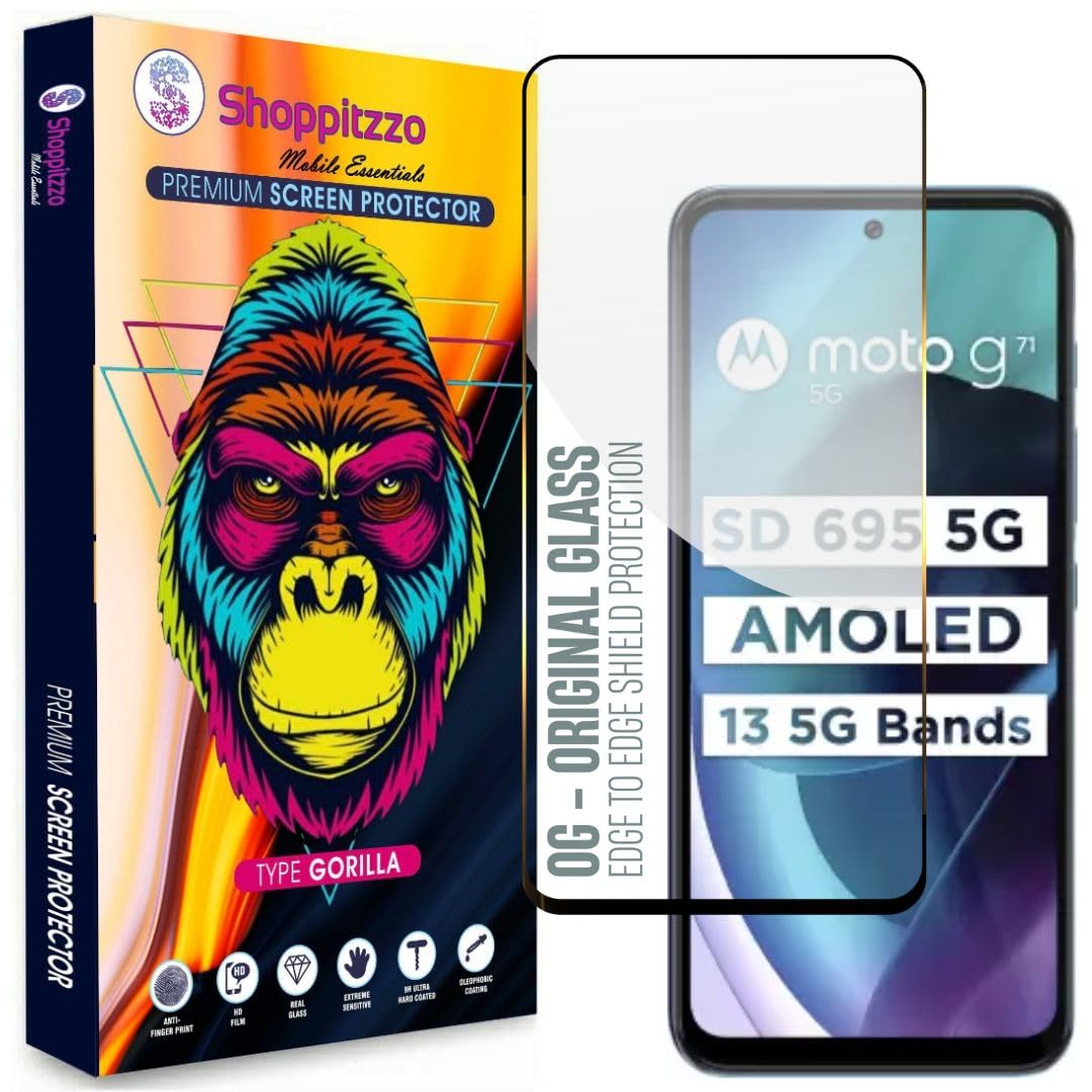 Shoppitzzo/Motorola G31|Motorola G41|Motorola G71(6.4 Inch)**DuraGlass**Millitary Grade-Anti Explosion-Tempered Glass/Full Screen Coverage-Edge to Edge/9H Hardness/With Easy Installation Kit/(Pack of 1) (B0B834JM47) Amazon Price History, Amazon Price Tracker