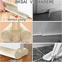 Vista 20 de Tope de puerta para puertas de 31 a 39 pulgadas, sin adhesivo, para parte inferior de la puerta, bloqueador de corrientes de aire debajo