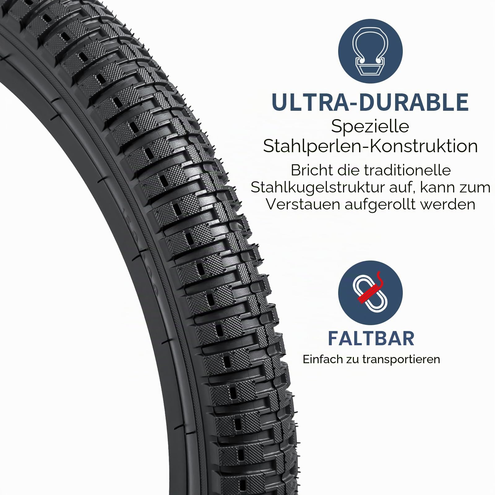 YunSCM 2PSC Faltbare 20 Zoll Reifen 20x2.25 Mantel 57-406 Plus 2PSC 20 Zoll Schlauch AV32mm Valve kompatibel Mountainbike Rennräder Citybikes 20x2.20 20x2.25 20x2.30 Fahrradreifen und schlauche