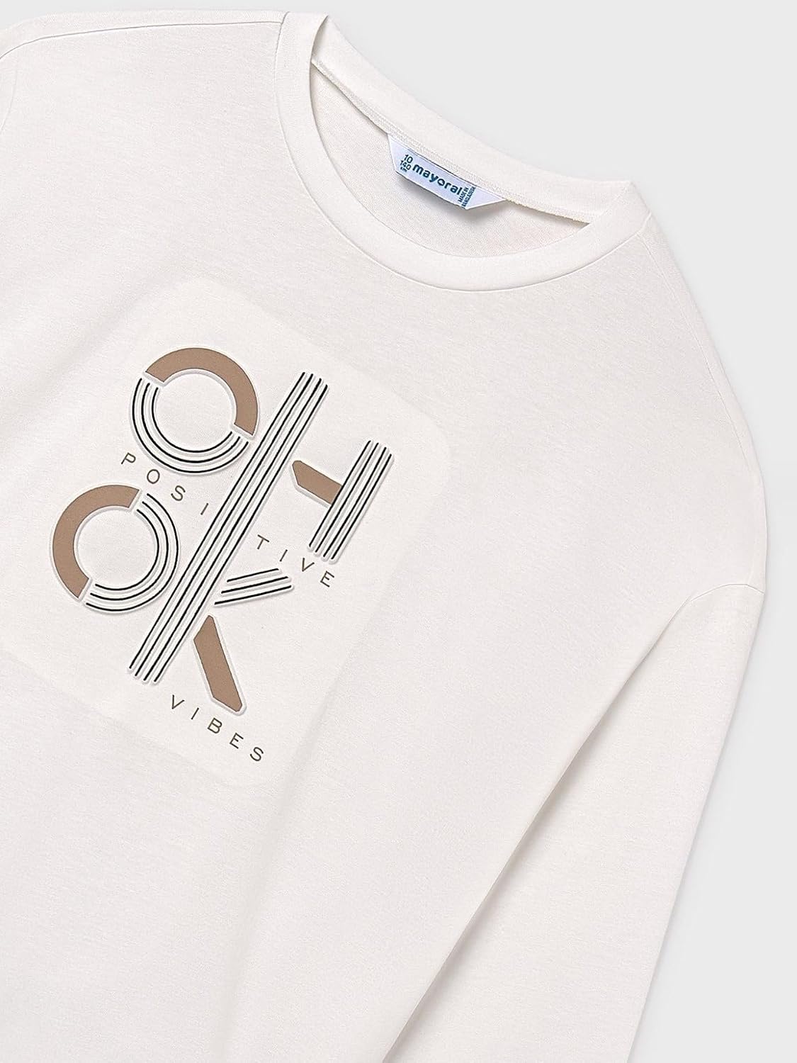 Mayoral L/s t-Shirt for Girls Cream
