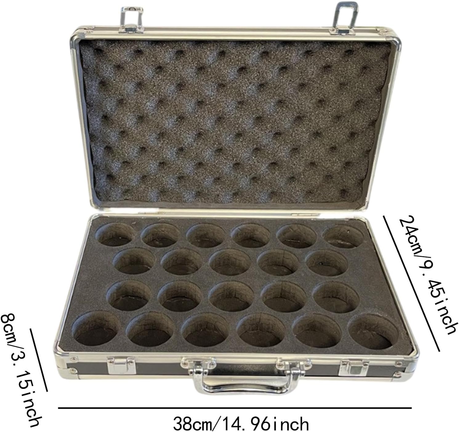 Billiard Balls Storage Box with Interior Padded Practical with Carry Handle