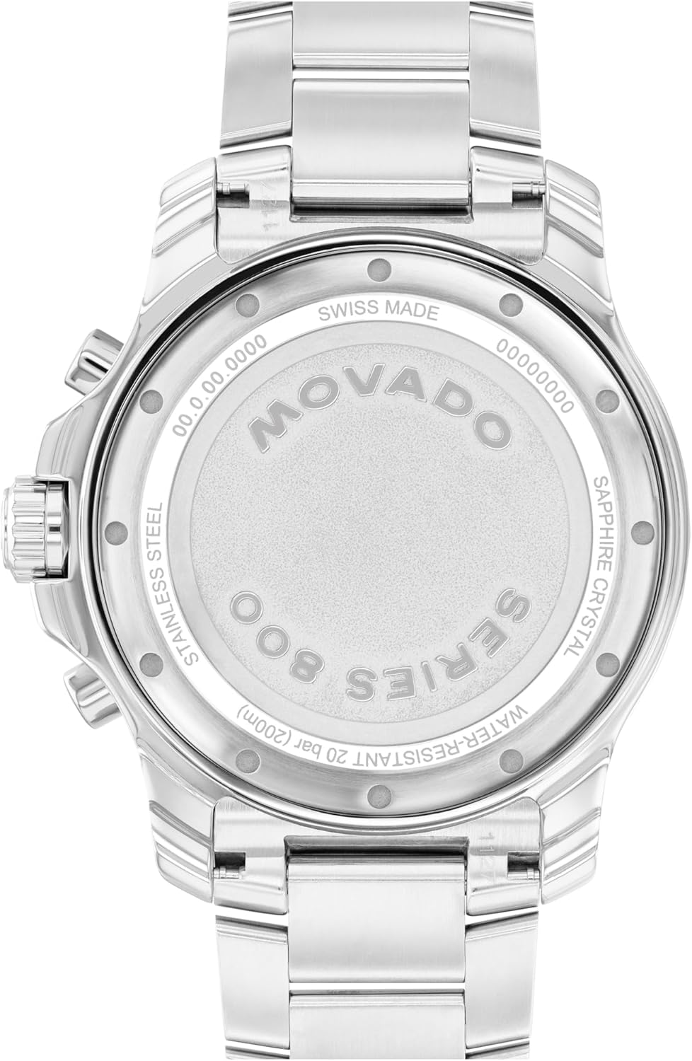 Movado Series 800 Men's Watch - Swiss Quartz Chronograph, Stainless Steel Bracelet - Modern, Sporty Luxury Fashion Timepiece for Him - 42mm