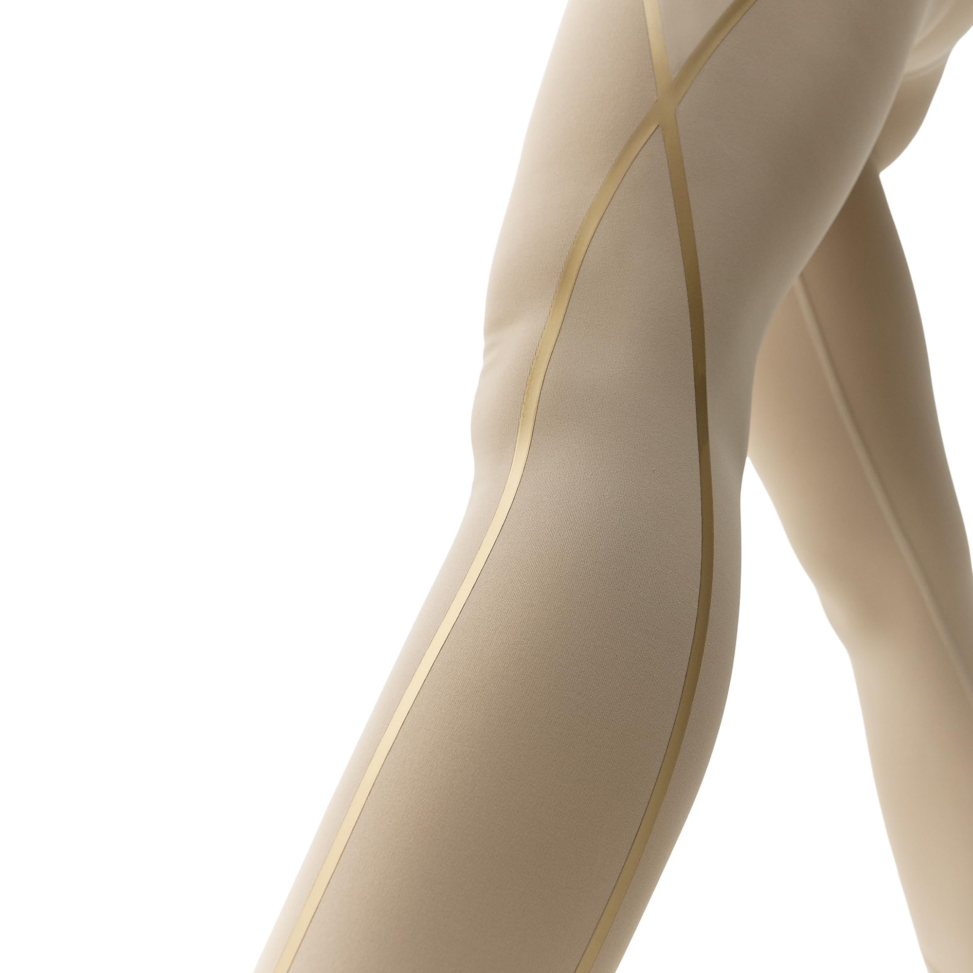 BORN Damskie Legginsy Gold Z Wysokim Stanem, Do Ćwiczeń, Biegania, Treningowe, Sportowe, 7/8, Z Wysokim Stanem