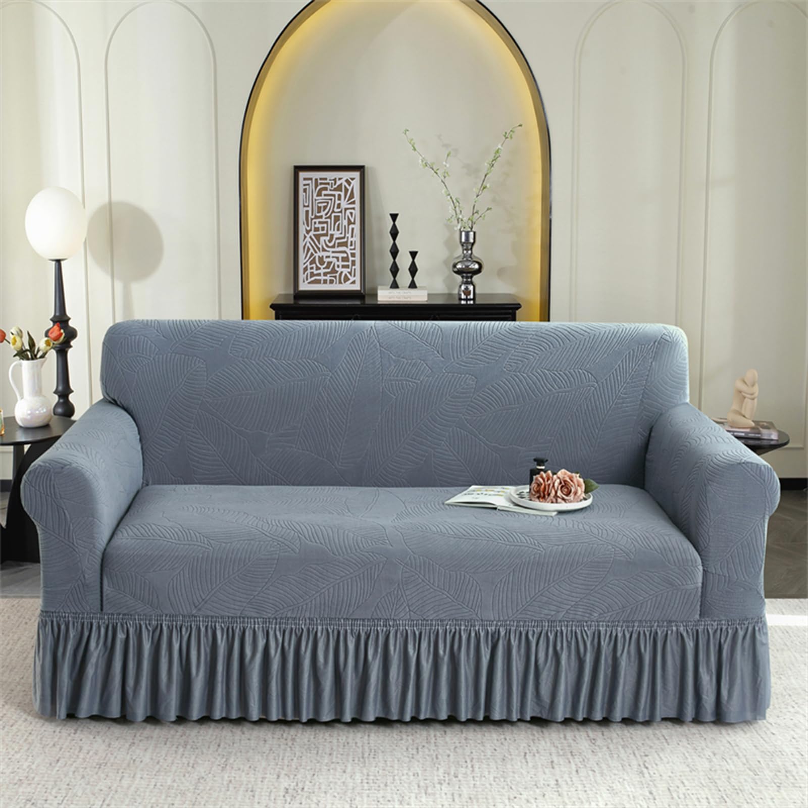 Housse de coussin de canapé lavable pour salon familial et animé