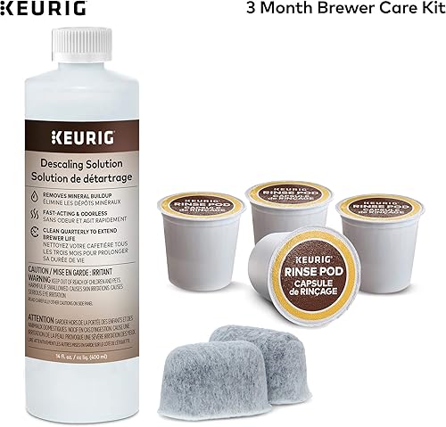 Miniatura 6 de Keurig K-Elite - Cafetera de cápsulas K-Cup de una sola porción, oro cepillado y kit de mantenimiento de cafetera de 3 meses, incluye solución de
