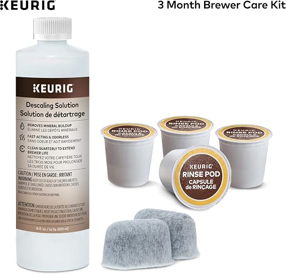 Keurig K-Slim Single Serve K-Cup Pod Coffee Maker Descaling and Maintenance Accessories