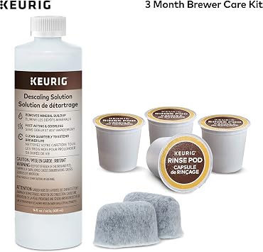 Keurig K-Slim Single Serve K-Cup Pod Coffee Maker Descaling and Maintenance Accessories