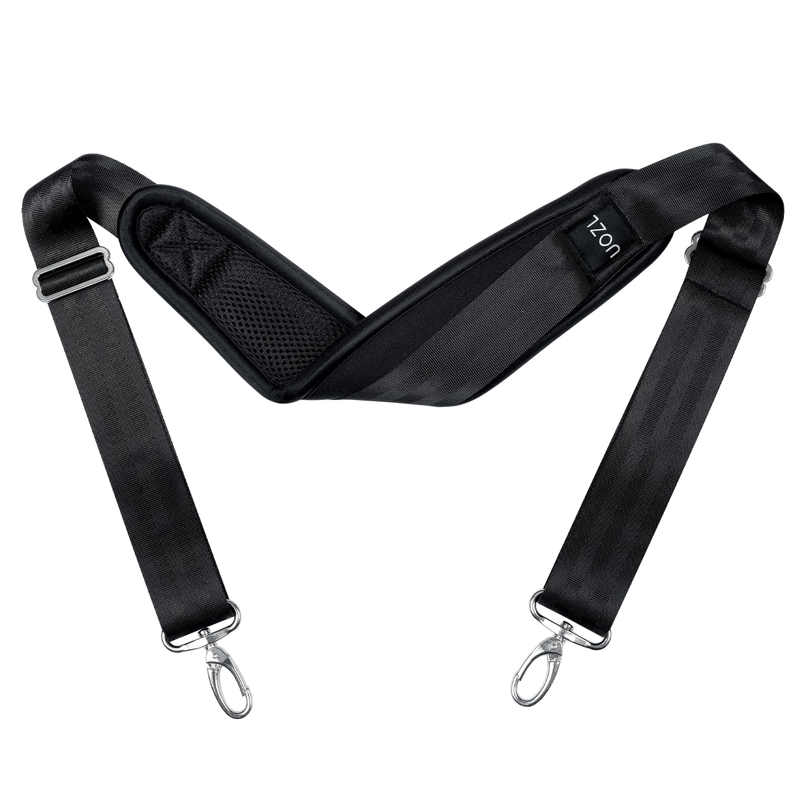 67 Inch Shoulder Straps, Soft with Ultra-Thick Fixed Shoulder Pad, Two Way Independently Adjustable Buckle Replacement Straps for Laptop Bag Messenger Bag Tool Bag Luggage,Black