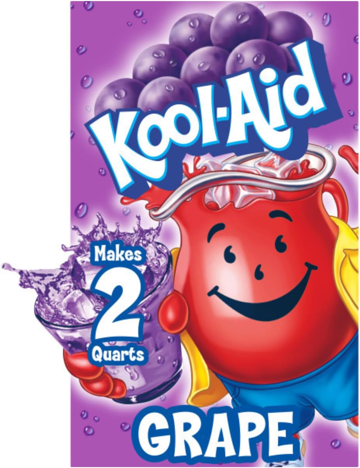 Kool-Aid Soft Drink Mix Grape Unsweetened, Caffeine Free - 0.14 Oz, Pack of 12