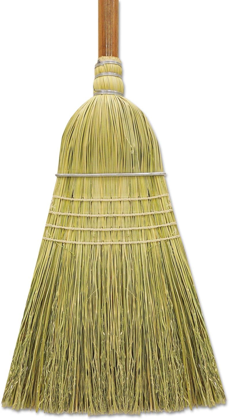 Boardwalk Corn/fiber Brooms, Corn/synthetic Fiber Bristles, 60" Overall Length, Gray/natural, 6/carton