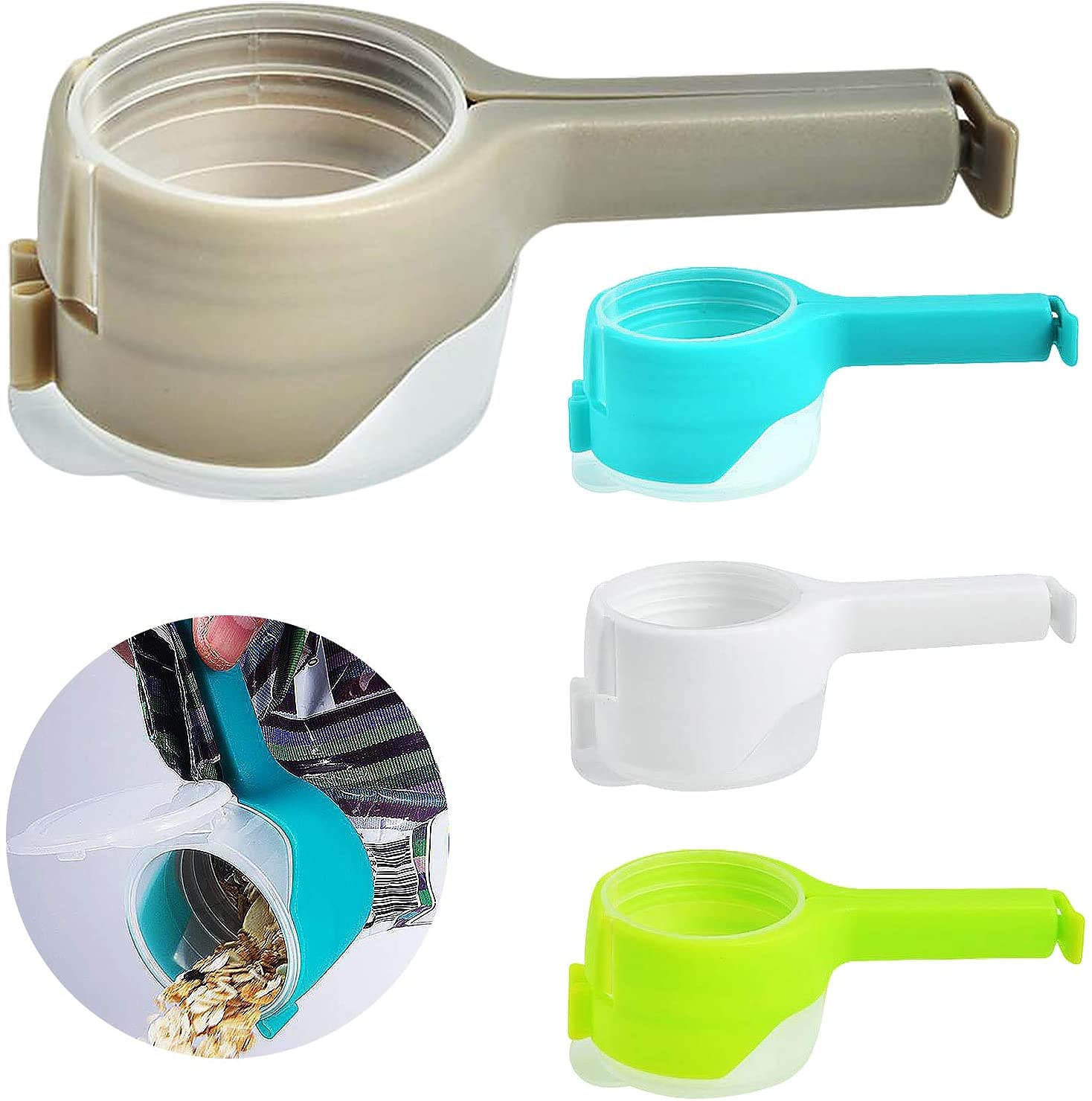 Maharaj Mall Seal Pour Food Storage Bag Clip Snack Food Sealing Clip Food Storage Sealing Clips with Pour Spouts Moisture Sealing Clamp (Pack of 1), Multicolor (B095Y59KKS) Amazon Price History, Amazon Price Tracker