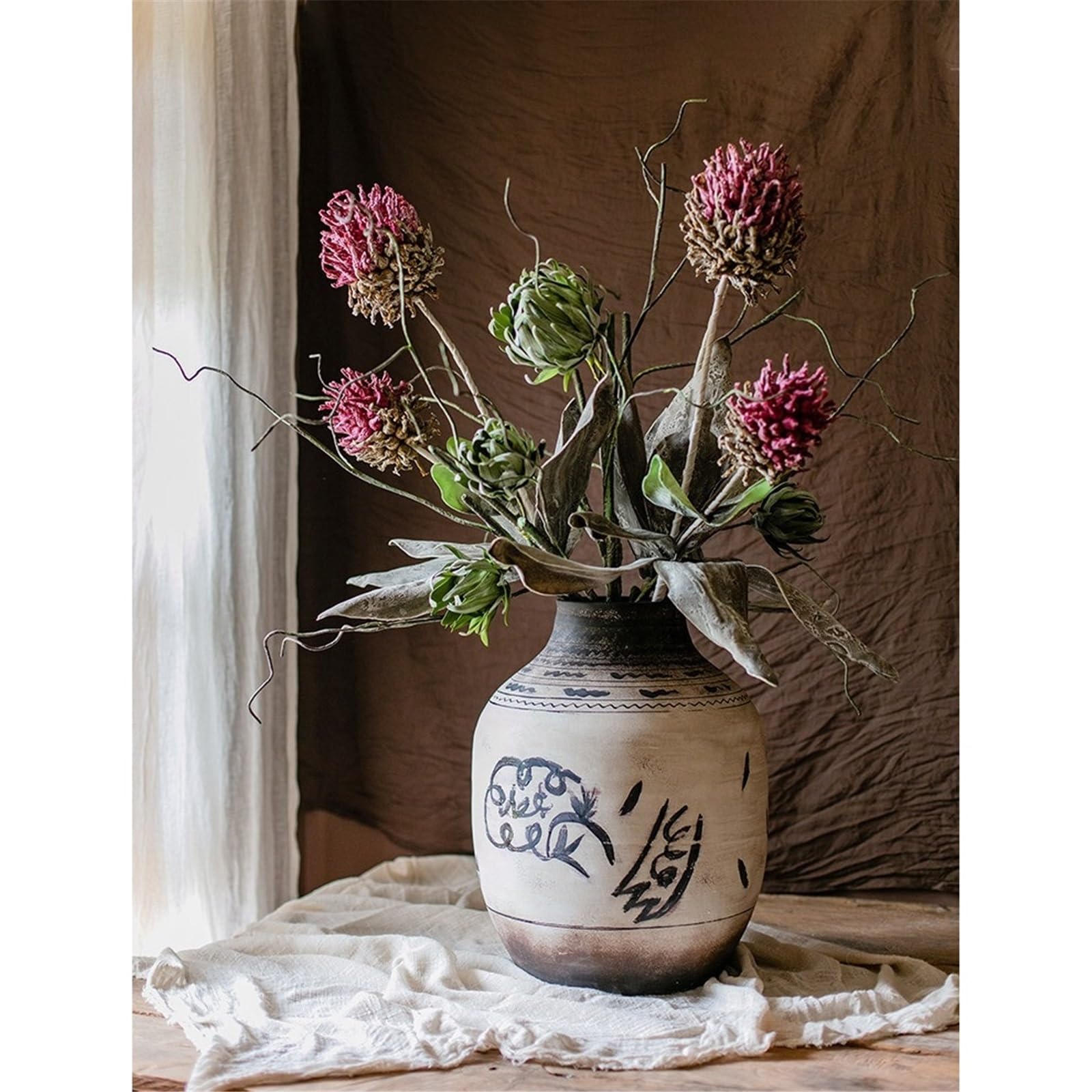 Dekoracji Ceramiczny wazon w stylu vintage na kwiaty i ekspozycję