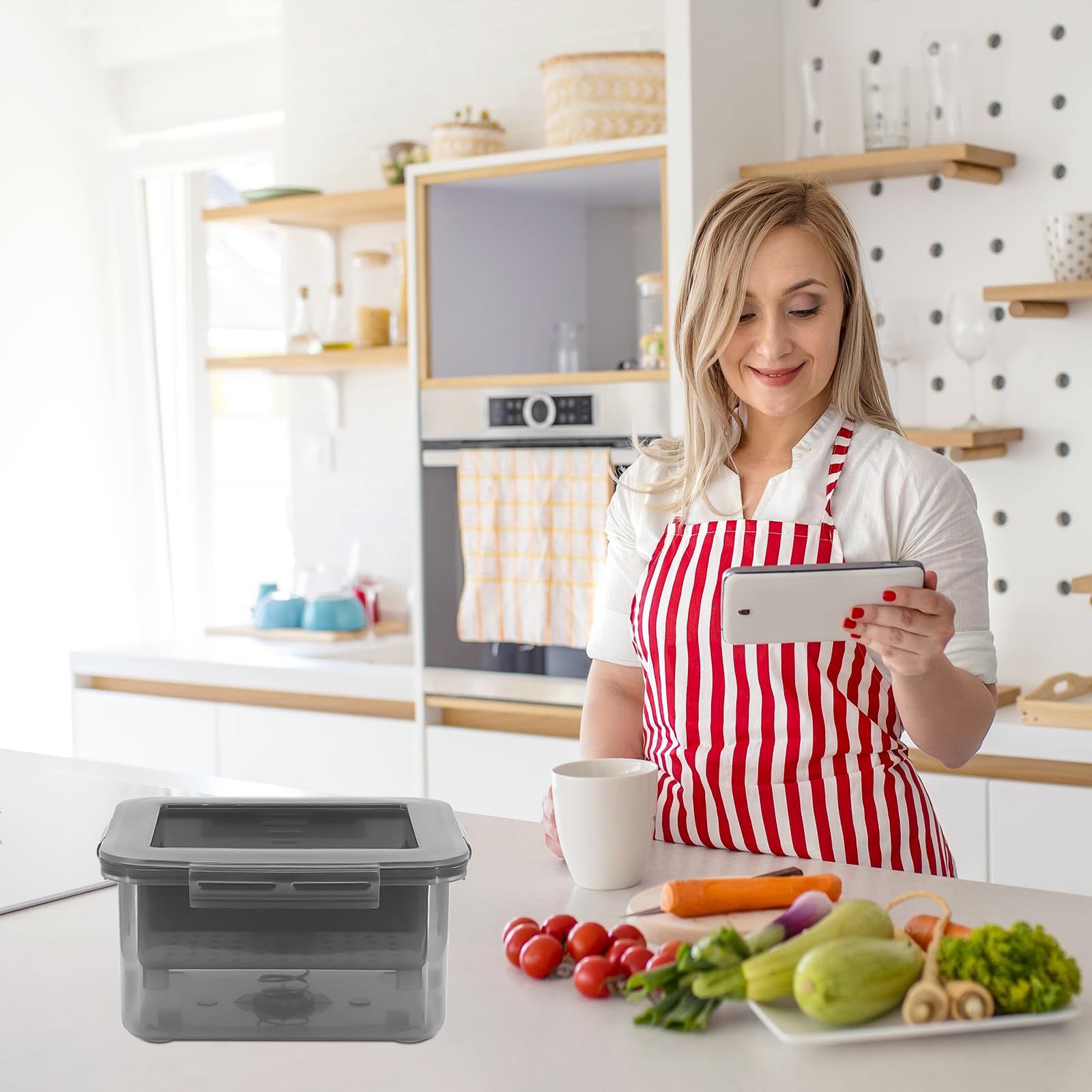 Pressa Per Tofu Fai Da Te - Stampo In Plastica Con Vassoio Antigoccia Per Rimuovere Acqua - Foto 3