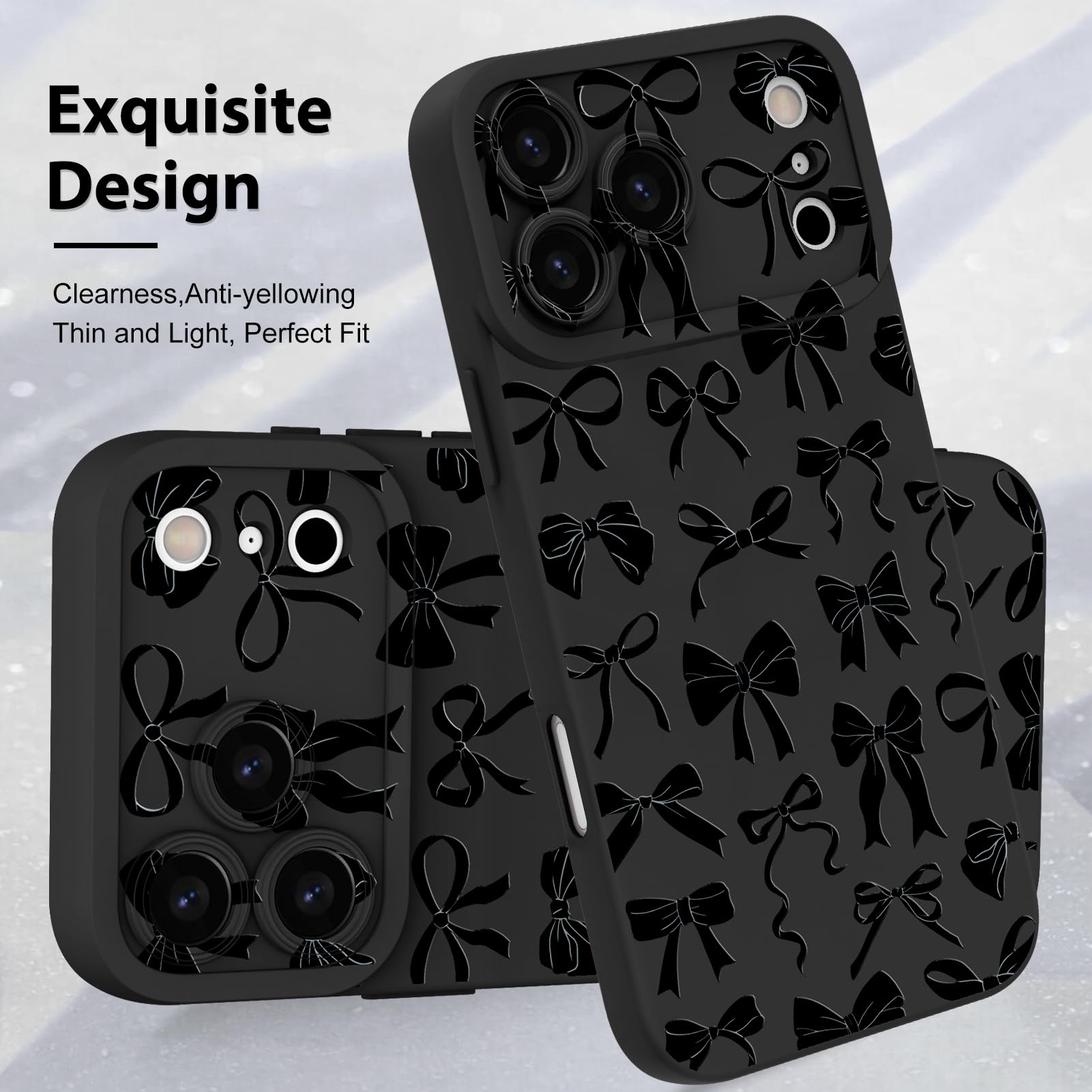 Amazon.com: MZELQ for iPhone 17 Pro Case 2025 Bow Paint Pattern