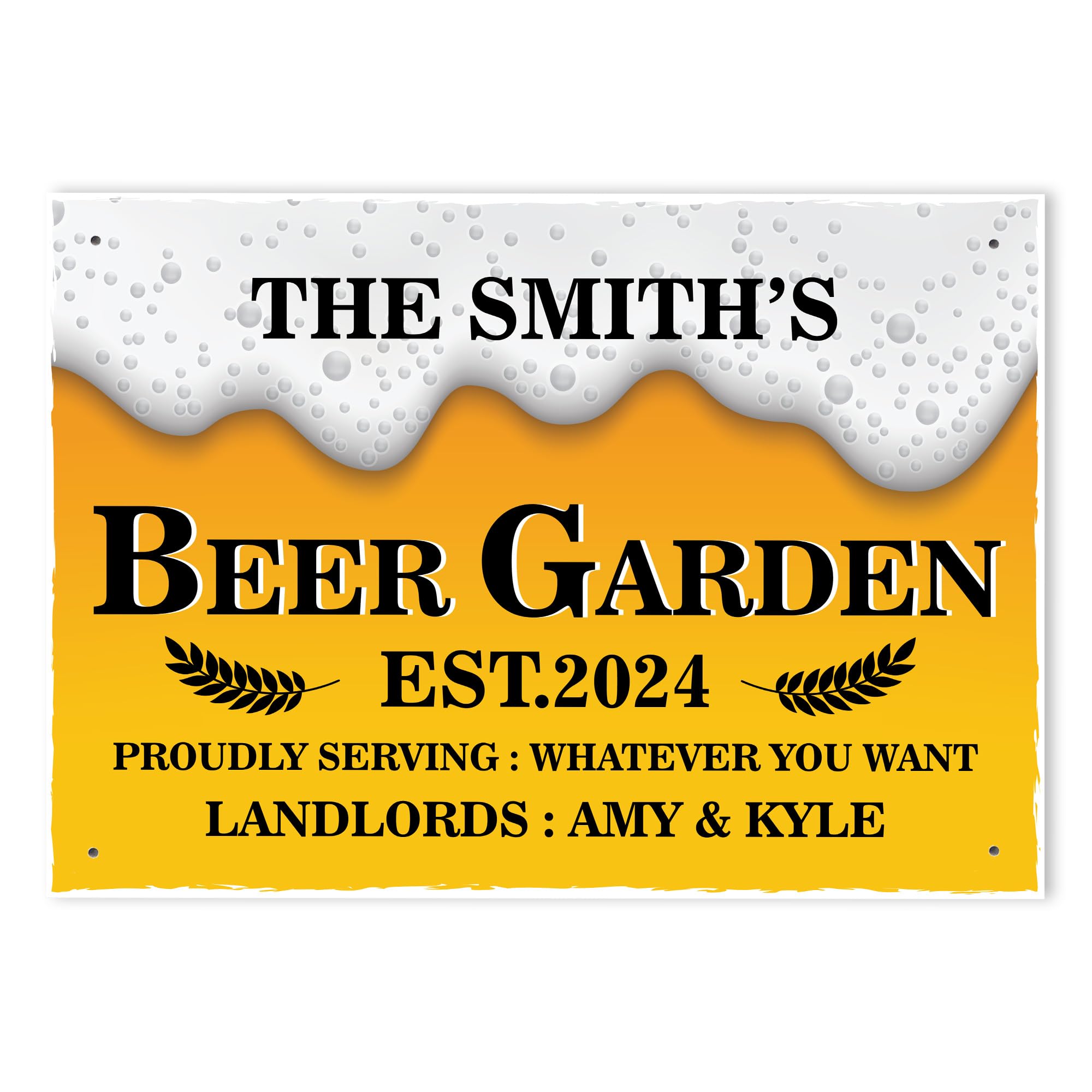 Red Ocean PERSONALISED BEER GARDEN SIGN Shed Man Cave Pub Sign Home Bar Sign Garden Bar Sign Alcohol Gift Beer Gift Bar Sign For Home Bar Garden Signs For Outdoor