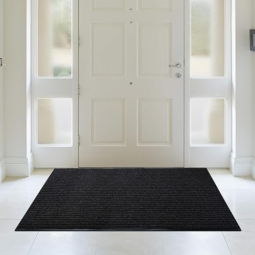 iCustomRug Tapete de vinilo acanalado resistente para interiores y exteriores, resistente al agua, antideslizante, 70 tamaños personalizados para