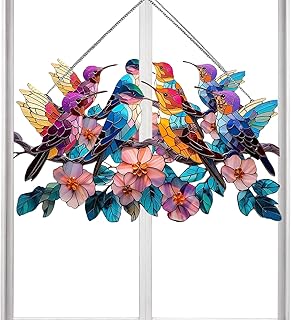 室内窓用サンキャッチャー 窓辺装飾 | 2Dアクリルカラフルペンダントオーナメント - 約30センチメートル 鳥型オーナメント 飾り,壁 掛け 用 家庭 用 屋外 用 室内 用 部屋 用 ドア 用 庭 用 ヤード 用 パーティー 用 寝室 用 休日 用 装飾