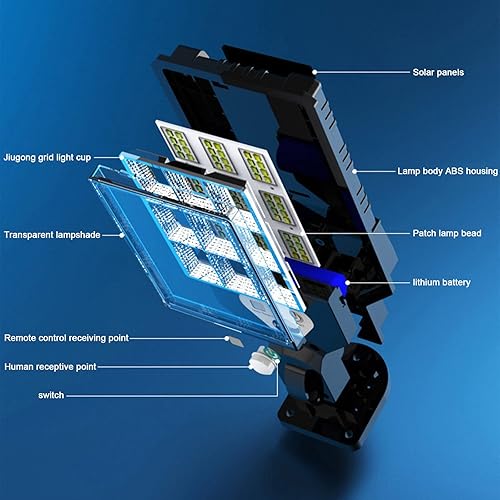 Miniatura 6 de Luces para exteriores, luces alimentadas por sensor de movimiento, 3 modos con 72 cuentas de lámpara LED, luces de seguridad de pared de moda para