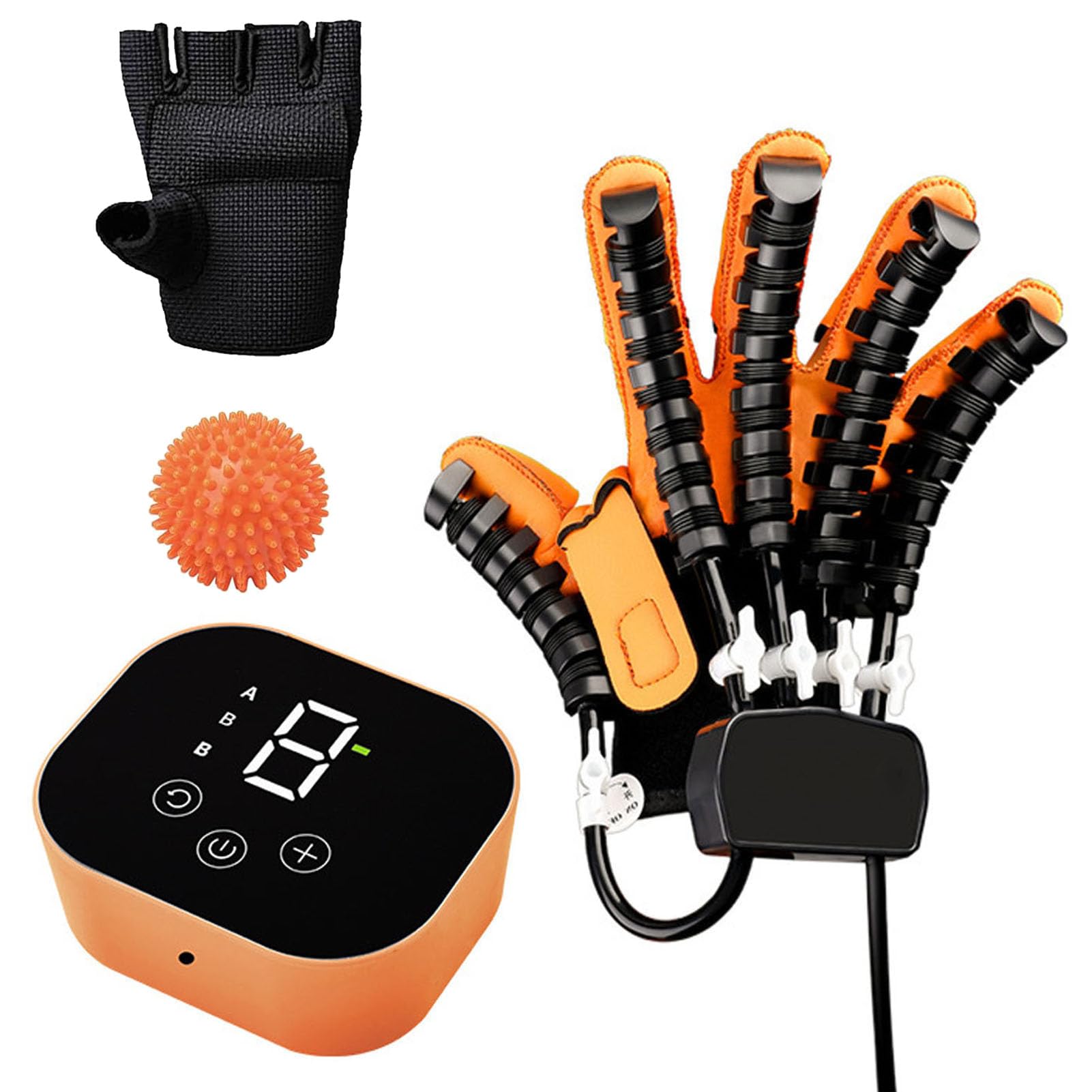 MFYDPP Robotic Rehabilitation Gloves,Hand Exerciser Aids Robotic Glove,finger Orthosis,for Stroke Paralyzed People Recovery Equipment(Size:L,Color:Right Hand)