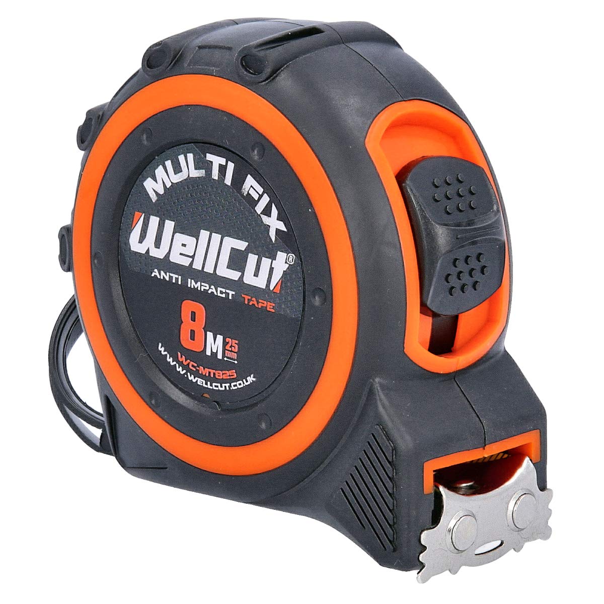 Wellcut WC-MT825 Mètre ruban magnétique 8 m 25 mm de large Système MultiFix