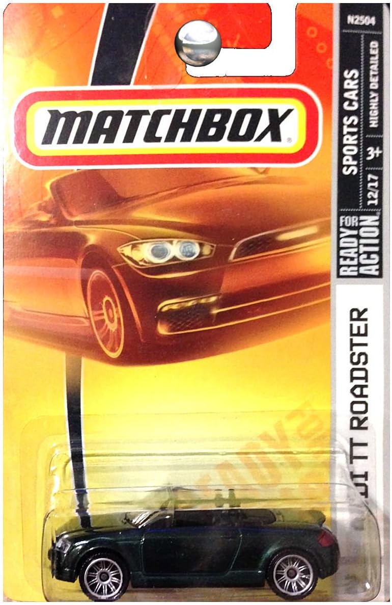 Matchbox2008 20 Sports Cars Series # 12 of 17 Audi TT Roadster Dark Green Convertible