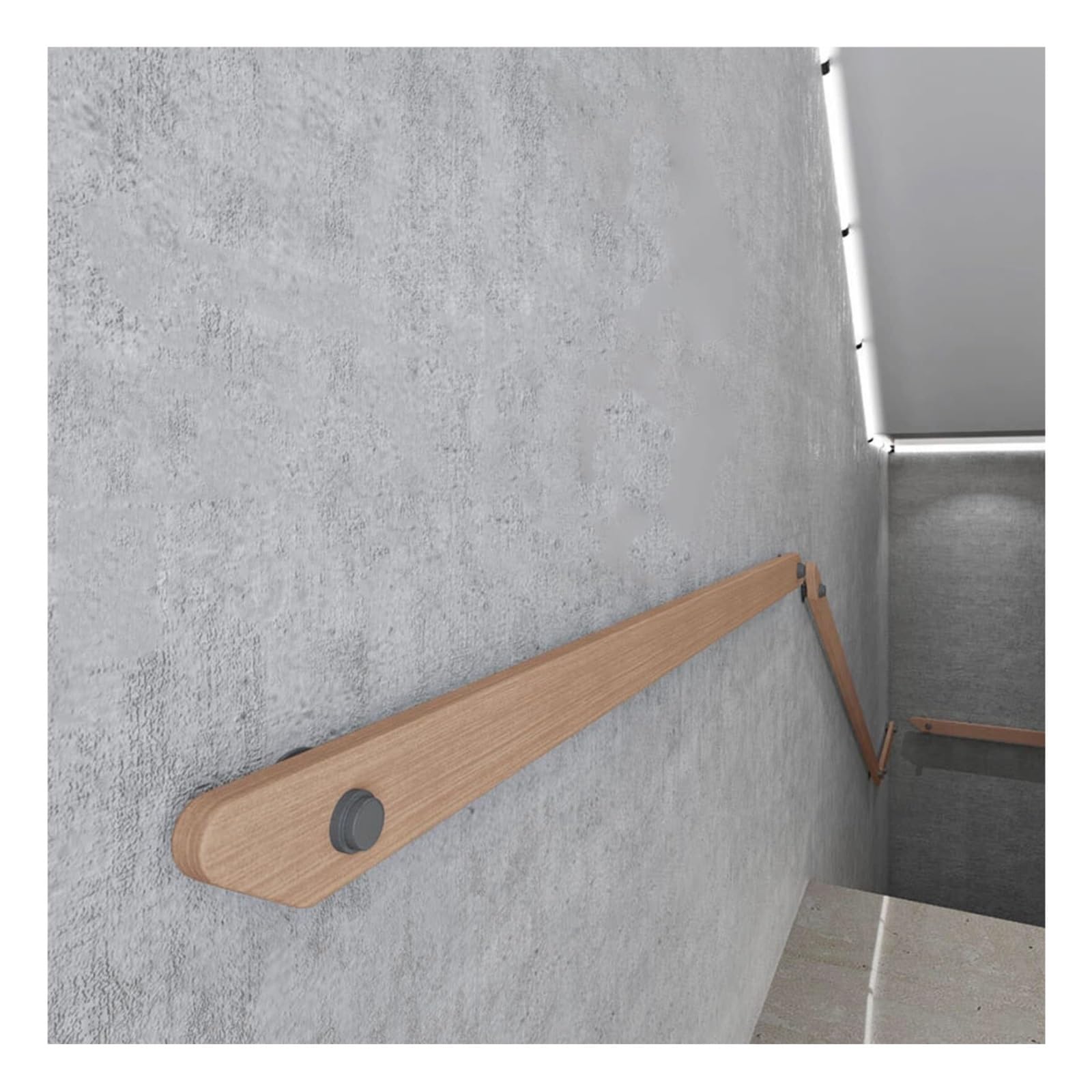 Barre d'appui antidérapante en bois massif pour sécuriser l'escalier des enfants et seniors