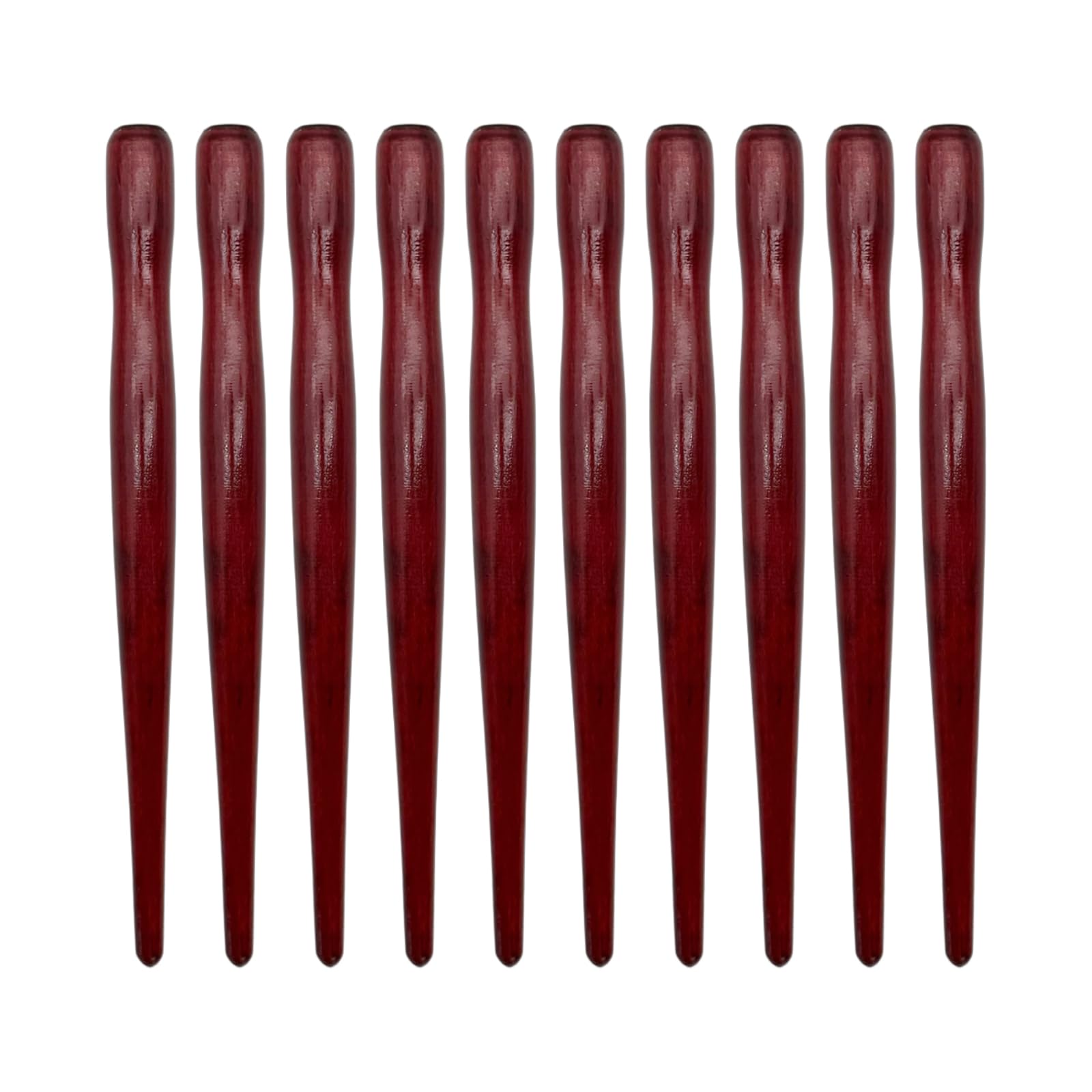 10Pcs Dip Pen Holder Set, Wooden Comic Pen Nib Holders (Mahogany Color)