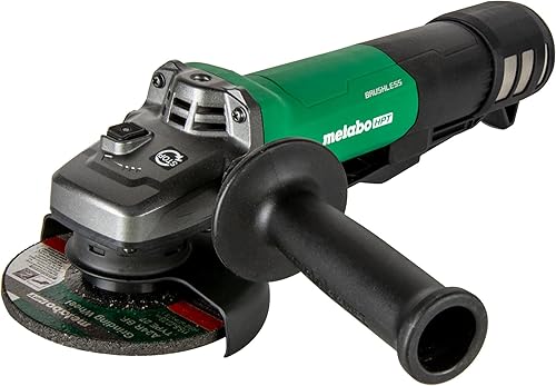 Miniatura 2 de Metabo HPT Amoladora angular de 5 pulgadas  Interruptor de paleta  Motor sin escobillas de 12 amperios CA  8,500 RPM  5 características de seguridad