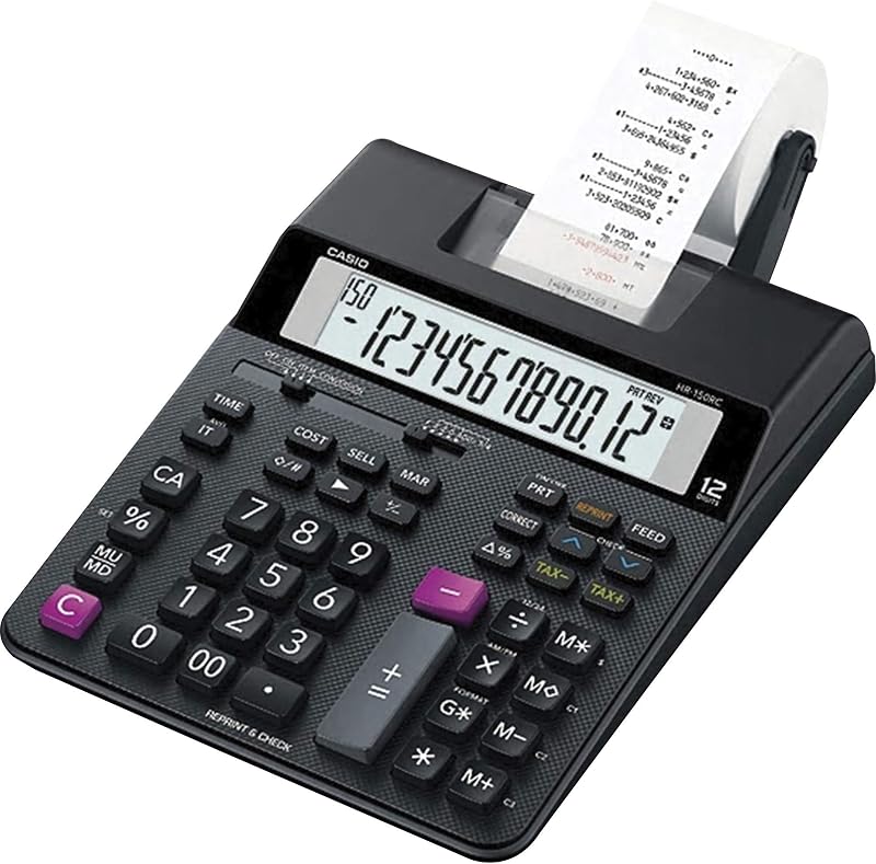 HR-200RC Desktop Printing Calculator, Dual-Color Print | 150-step check, cost/sell/margin, tax & calendar; new version of HR-150TM for retail