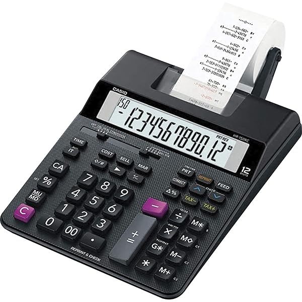 Casio HR-200RC Desktop Printing Calculator with Dual-Color Print & 150-Step Check | Cost/Sell/Margin, Tax & Calendar | New Version of HR-150TM | Ideal for Accounting & Retail