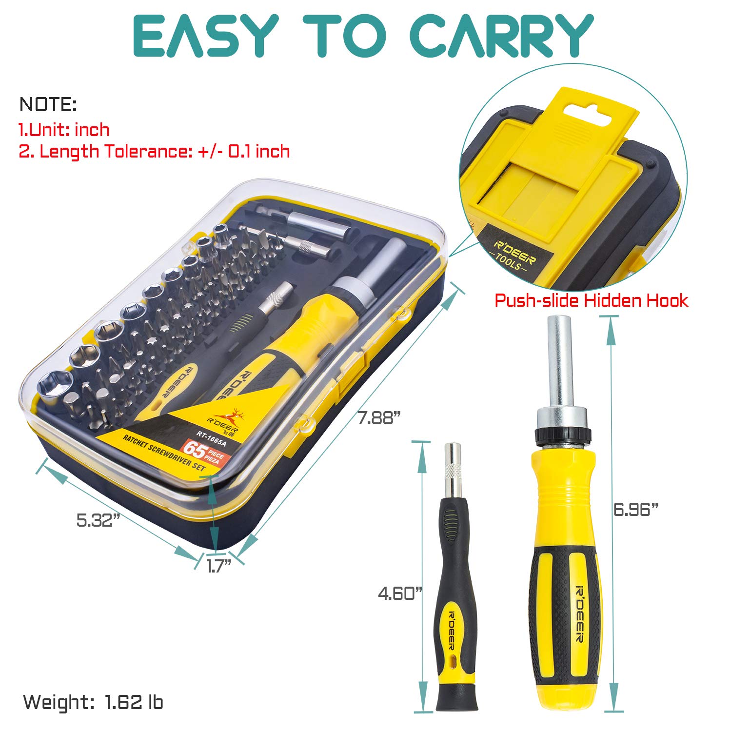 Amazon | R'deer 66イン1 精密ラチェットドライバーソケット