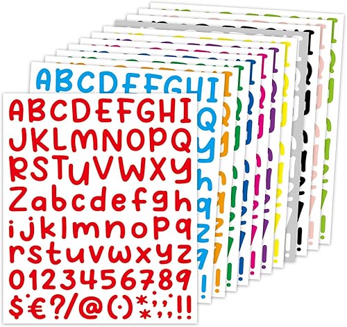 Calcomanías de letras, Dizdkizd - Pequeñas calcomanías del alfabeto, calcomanías de vinilo impermeables de 1 pulgada, letras autoadhesivas, un