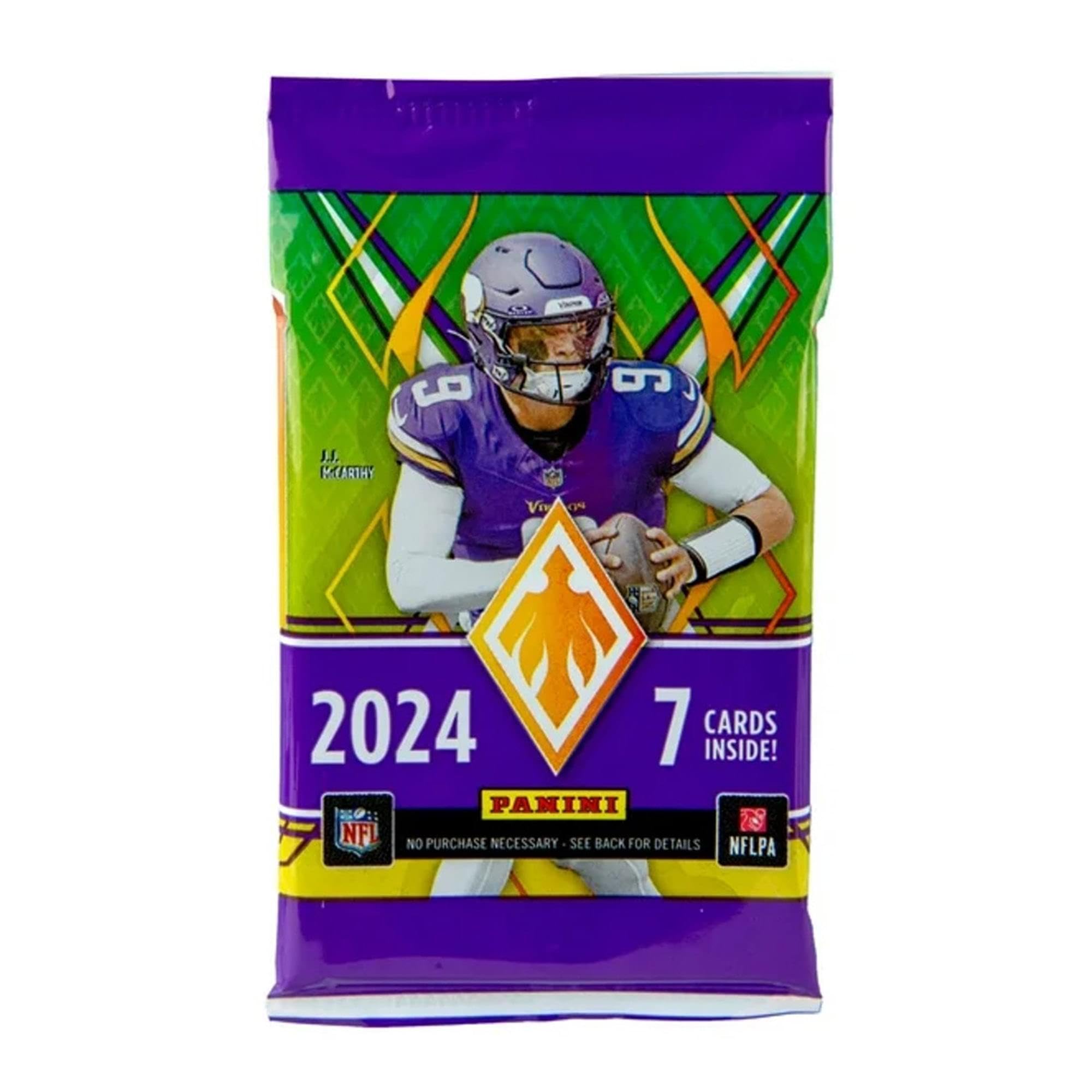 2024-25 Panini Phoenix NFL-Fußball-Mega-Box, exklusiv für den Einzelhandel, 42 Karten, Color Blast Parallels, Rookie-Karten, offizielle Sammelkarten