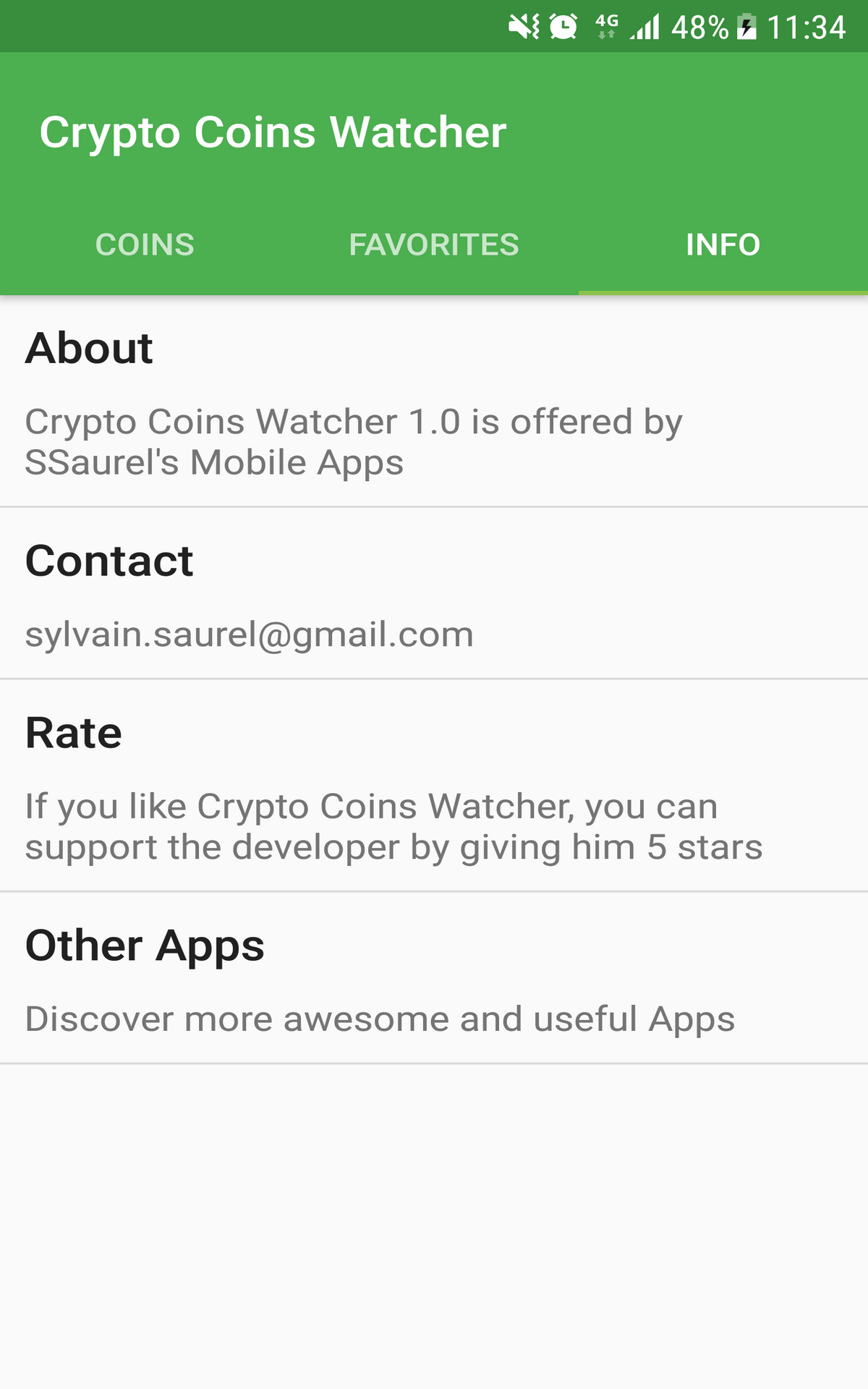 Crypto Coins Watcher - App on Amazon Appstore