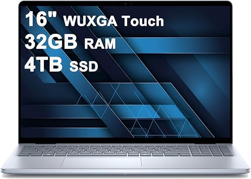Dell Inspiron 16 5640 Business Laptop 16" WUXGA IPS Touchscreen Intel 10-core Core 7 150U 32GB RAM 4TB SSD Backlit Fingerprint FHD Privacy Camera ExpressCharge Win11Pro