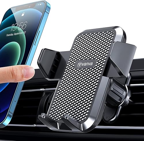 Miniatura 9 de vanva Soporte universal para ventilación de aire, compatible con teléfonos grandes y funda gruesa: soporte para teléfono celular para automóvil,