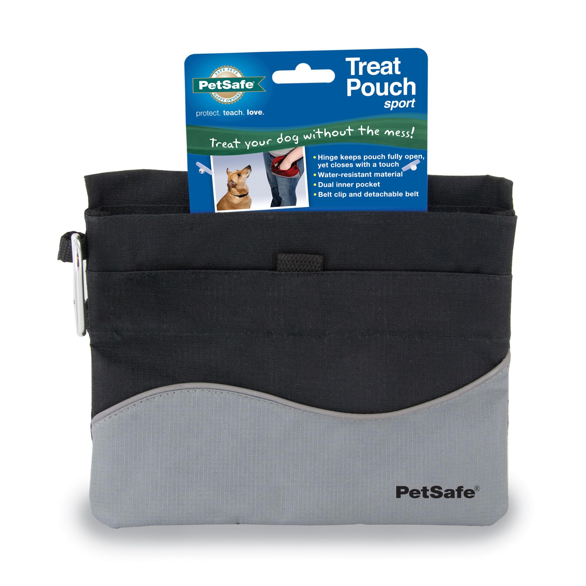 Treat Pouch Sport- Durable, Convenient Dog Training Accessory, Standard, Black