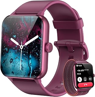 Blackview Smartwatch Mujer (Realizar/Recibir Llamadas), 1.85" Reloj Inteligente Mujer - Pulsómetro/Oxímetro/Sueño, Whatsapp Mensajes, Pulsera Actividad - 100+ Modos Deportivos, Podómetro, Android iOS